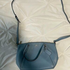 EUC small blue Coach purse